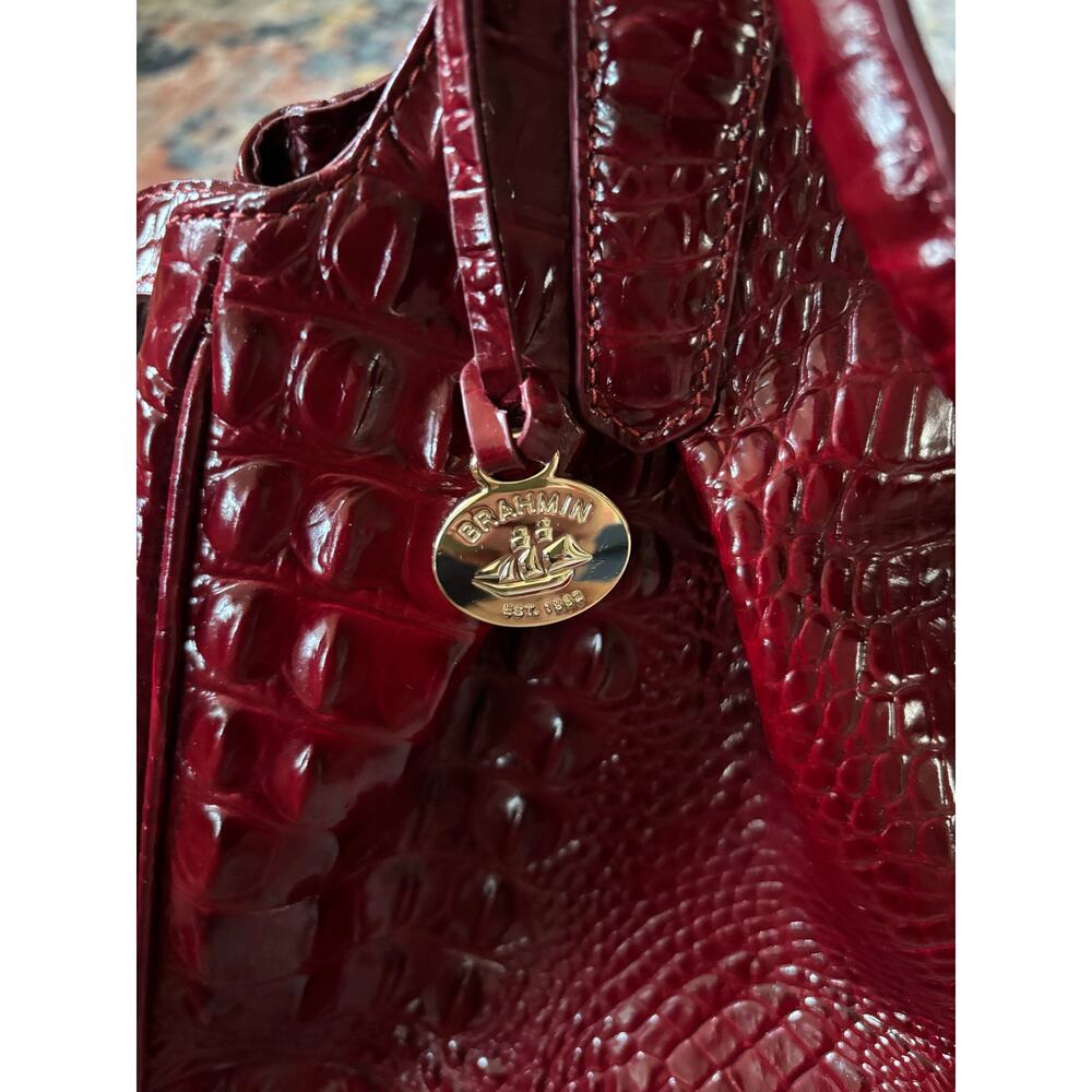 Brahmin Elisa Chianti Melbourne Red 
 Satchel – Excellent Condition - Picture 5 of 10